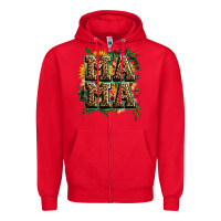 Red floral leopard mama Zipper Hoodie - Zillion Design Studio