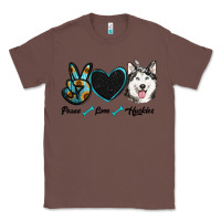 Chestnut peace love huskies Classic Tee - RanaPortraitStore