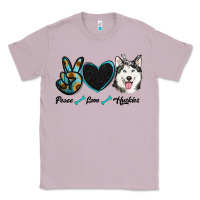 Lilac peace love huskies Classic Tee - RanaPortraitStore