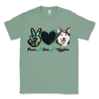 Sage peace love huskies Classic Tee - RanaPortraitStore