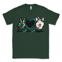 Sports Green peace love huskies Classic Tee - RanaPortraitStore
