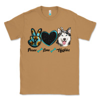 Toasted Coconut peace love huskies Classic Tee - RanaPortraitStore