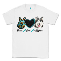 White peace love huskies Classic Tee - RanaPortraitStore