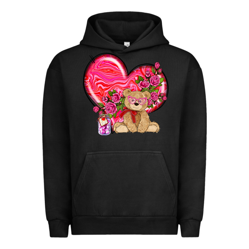 Valentines Heart With Bear Urban Hoodie by NancyCooperArtShop | Teevron