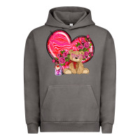 Pigment Tornado valentines heart with bear Urban Hoodie - NancyCooperArtShop