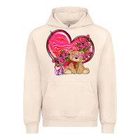 Sandshell valentines heart with bear Urban Hoodie - NancyCooperArtShop