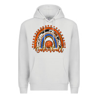 Dove Grey Basketball Rainbow Premium Hoodie - RanaPortraitStore