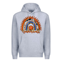 Heather Grey Basketball Rainbow Premium Hoodie - RanaPortraitStore