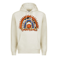 Oatmeal Heather Basketball Rainbow Premium Hoodie - RanaPortraitStore