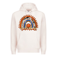 Pale Pink Basketball Rainbow Premium Hoodie - RanaPortraitStore