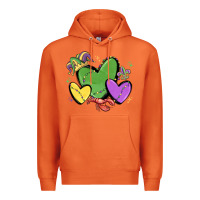 Carrot mardi gras hearts Premium Hoodie - MaliasSmallBusiness