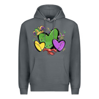 Rock mardi gras hearts Premium Hoodie - MaliasSmallBusiness