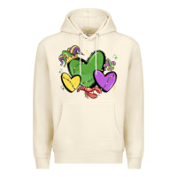Sandshell mardi gras hearts Premium Hoodie - MaliasSmallBusiness