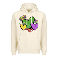 Tofu mardi gras hearts Premium Hoodie - MaliasSmallBusiness