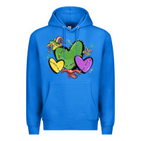 True Royal mardi gras hearts Premium Hoodie - MaliasSmallBusiness