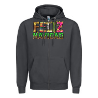 Smoke feliz navidad with pattern Zipper Hoodie - texasbilliewilder