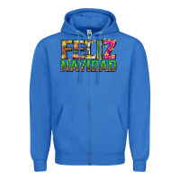 True Royal feliz navidad with pattern Zipper Hoodie - texasbilliewilder