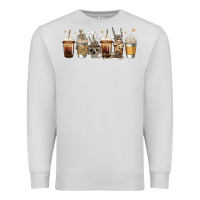 Dove Grey skeleton coffee cups Premium Sweatshirt - Jasminsmagicworld