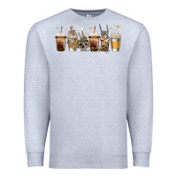 Heather Grey skeleton coffee cups Premium Sweatshirt - Jasminsmagicworld