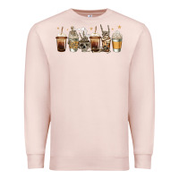 Pale Pink skeleton coffee cups Premium Sweatshirt - Jasminsmagicworld