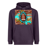 Plum football leopard turquoise gemstone sunflower Heavyweight Hoodie - JahusDesignShop