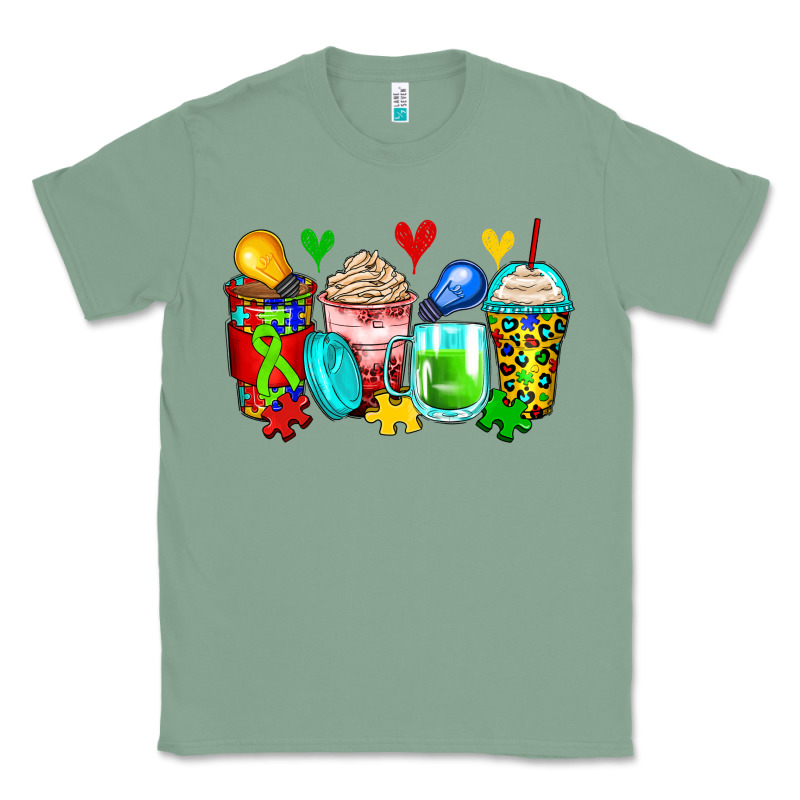 Autism Coffee Cups Classic Tee by Zillion Design Studio | Teevron