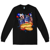 Black hotdog with beers billie wilder Long Sleeve Tee - texasbilliewilder