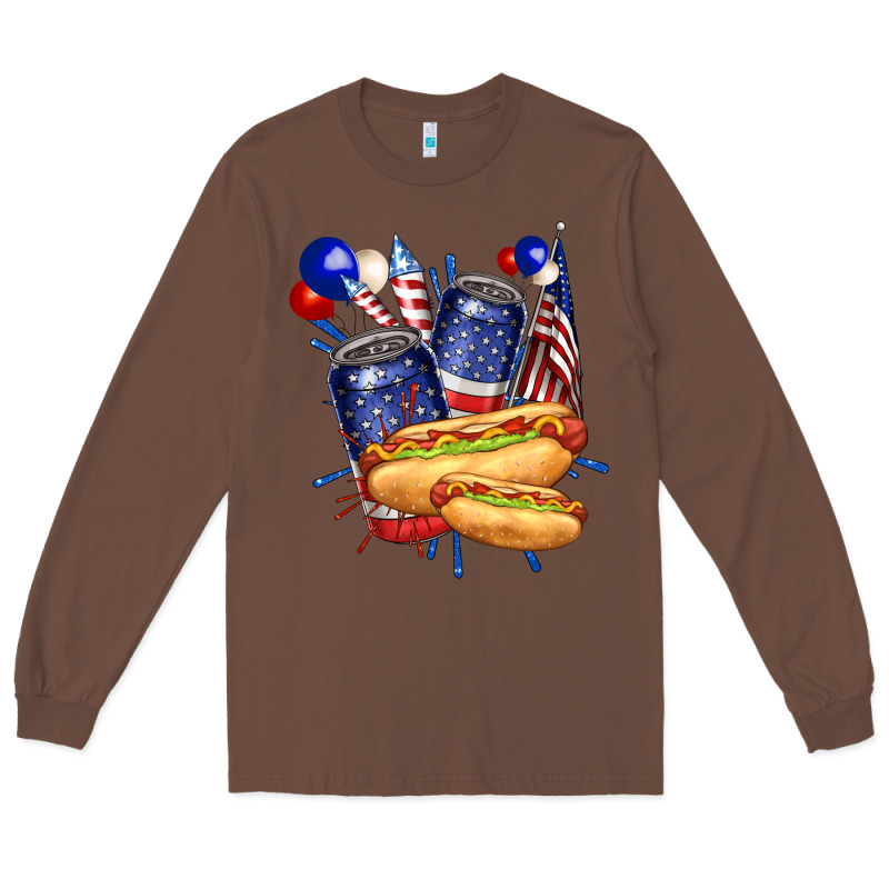 Hotdog With Beers Billie Wilder Long Sleeve Tee by texasbilliewilder | Teevron