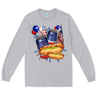 Moon Dust hotdog with beers billie wilder Long Sleeve Tee - texasbilliewilder