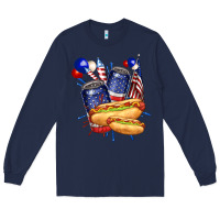Navy hotdog with beers billie wilder Long Sleeve Tee - texasbilliewilder