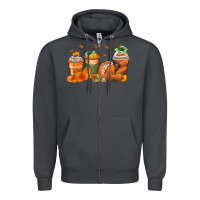 Smoke pumpkins coffee cups Zipper Hoodie - Zillion Design Studio