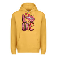 Mustard western love lips Premium Hoodie - MaliasSmallBusiness