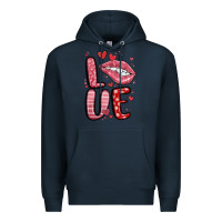 Navy western love lips Premium Hoodie - MaliasSmallBusiness