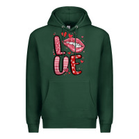 Sports Green western love lips Premium Hoodie - MaliasSmallBusiness
