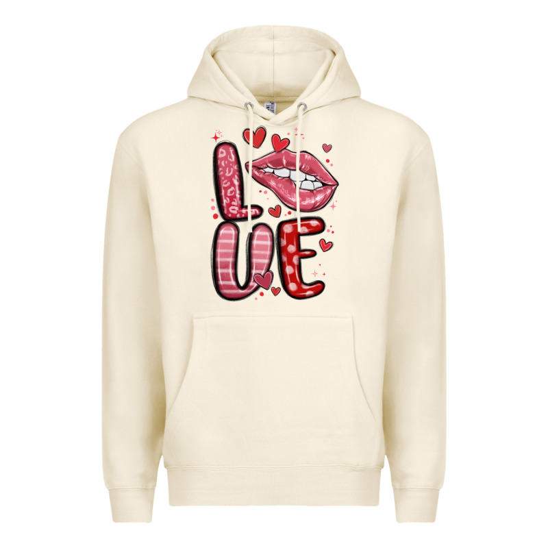 Western Love Lips Premium Hoodie by MaliasSmallBusiness | Teevron