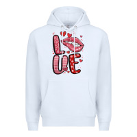 White western love lips Premium Hoodie - MaliasSmallBusiness