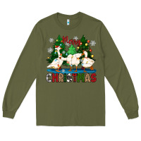 Army Green merry christmas duck Long Sleeve Tee - Zillion Design Studio