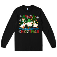 Black merry christmas duck Long Sleeve Tee - Zillion Design Studio