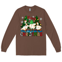 Chestnut merry christmas duck Long Sleeve Tee - Zillion Design Studio