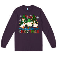 Plum merry christmas duck Long Sleeve Tee - Zillion Design Studio