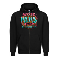 Black weird moms build character Zipper Hoodie - Zillion Design Studio