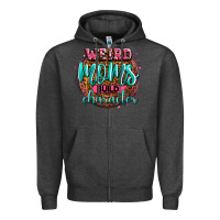 Charcoal Heather weird moms build character Zipper Hoodie - Zillion Design Studio