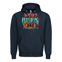 Navy weird moms build character Zipper Hoodie - Zillion Design Studio