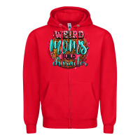 Red weird moms build character Zipper Hoodie - Zillion Design Studio