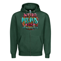 Sports Green weird moms build character Zipper Hoodie - Zillion Design Studio