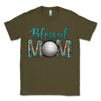 Army Green western blessed mom with volleyball Classic Tee - texasbilliewilder