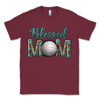 Burgundy western blessed mom with volleyball Classic Tee - texasbilliewilder