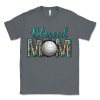 Charcoal Heather western blessed mom with volleyball Classic Tee - texasbilliewilder