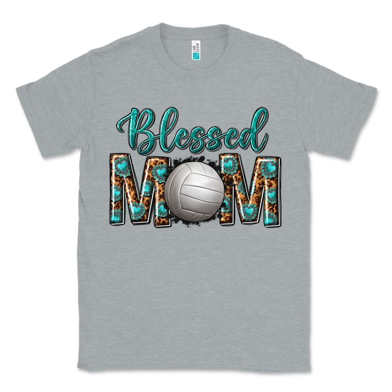 Western Blessed Mom With Volleyball Classic Tee by texasbilliewilder | Teevron