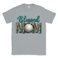 Heather Grey western blessed mom with volleyball Classic Tee - texasbilliewilder